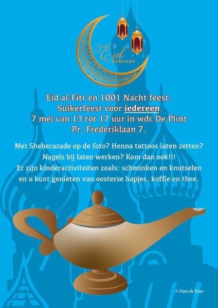 Flyer Eid al-Fitr feest