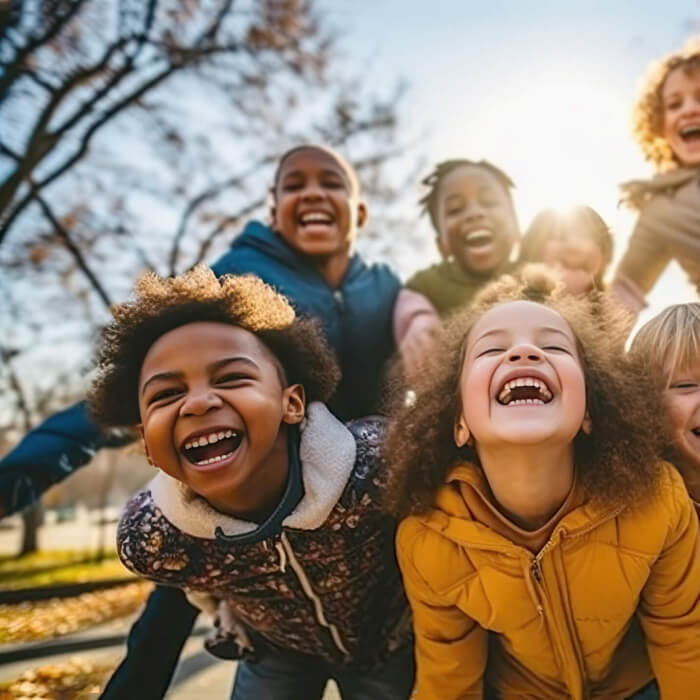 lachende kinderen